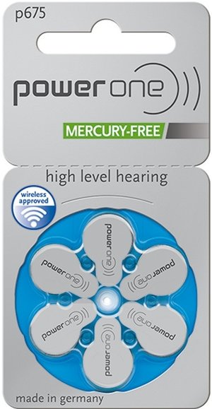 Power One Hearing Aid Batteries P675 (Pack Of 6)